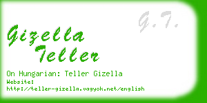 gizella teller business card